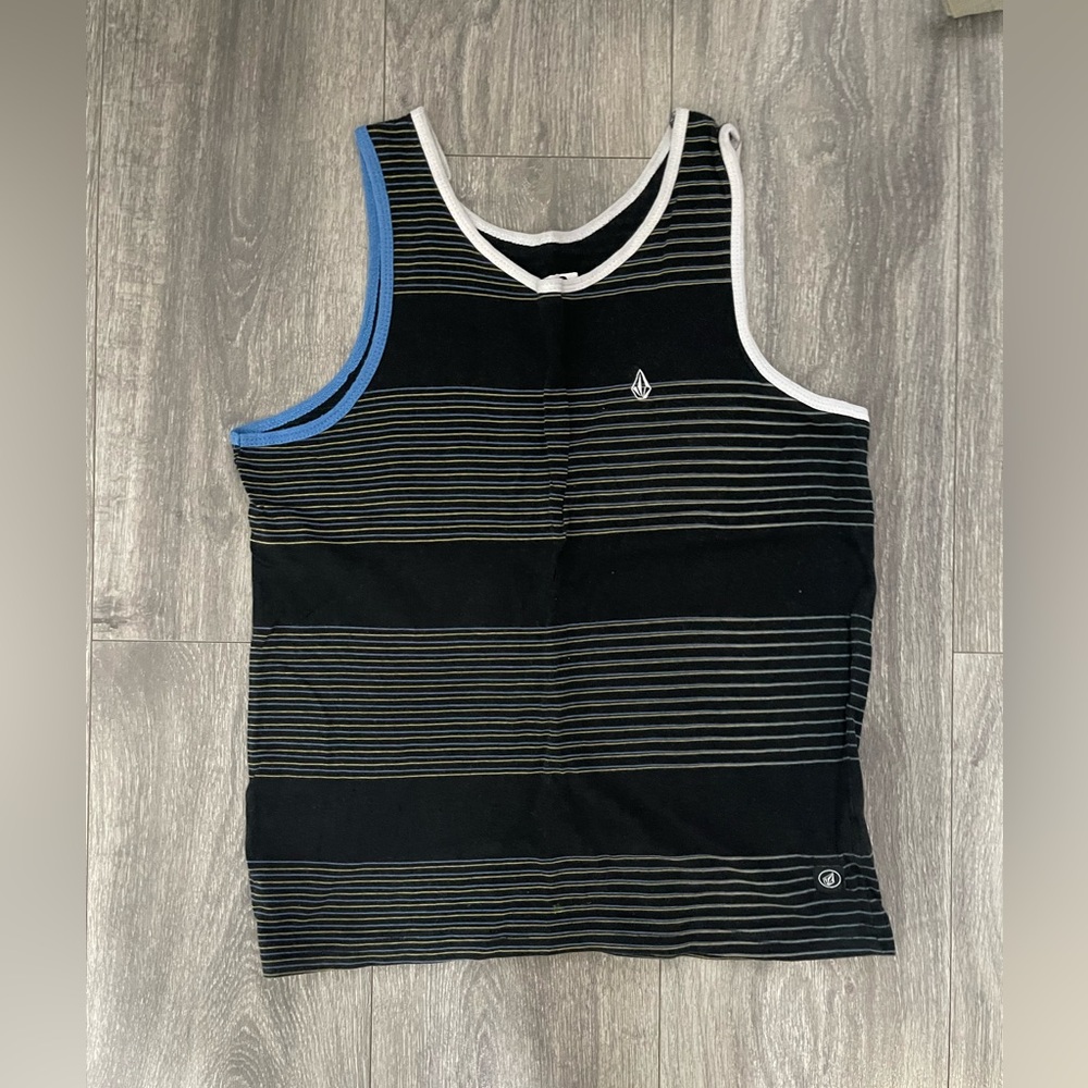 Boyd Volcom Black Striped Tank Top